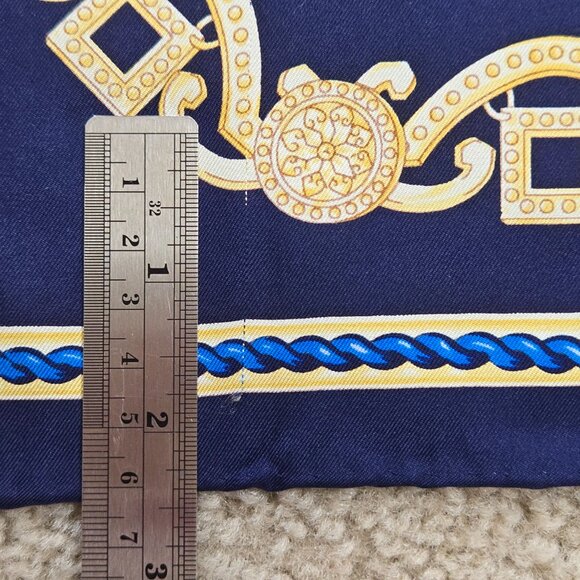 J. McLaughlin Silk Scarf Equestrian Design Hand Rolled and Hand Stitched - Picture 5 of 10